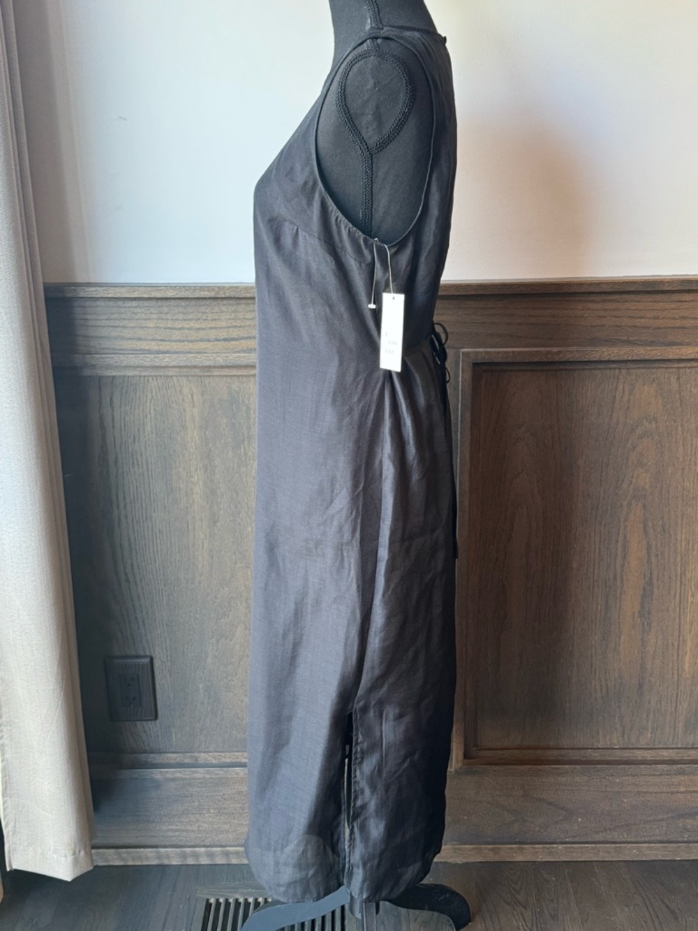 a new day Black Sheer Organza Midi Dress NWT Medium - Picture 4 of 7
